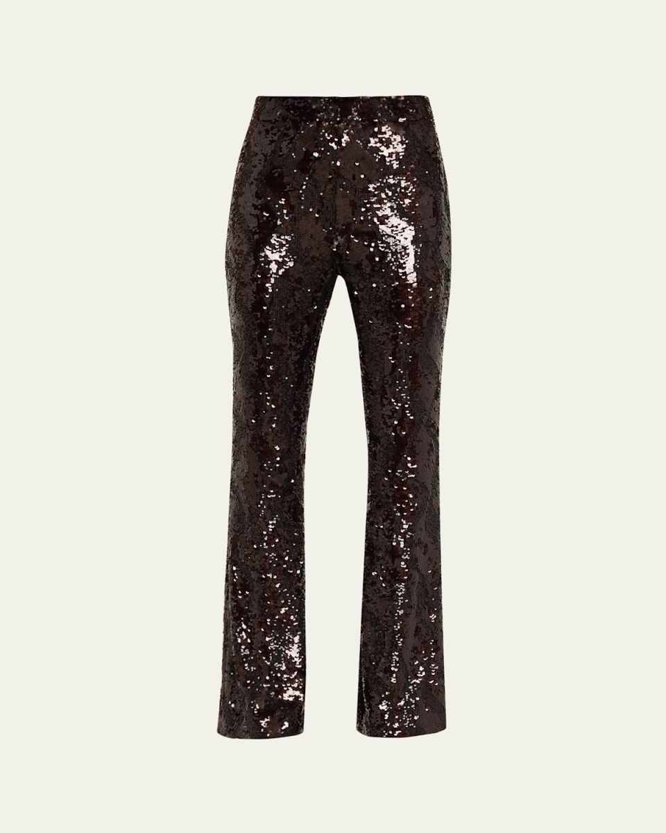 Collier Sequined Skinny Flare Pants